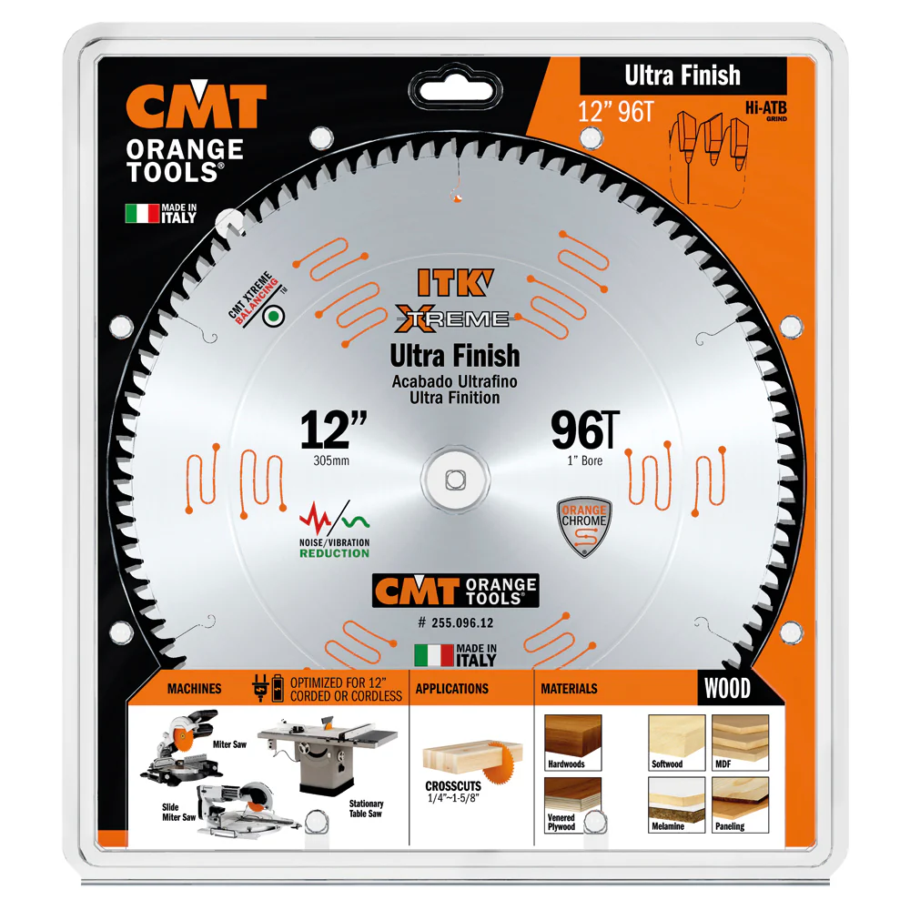 CMT 255.096.12 ITK XTREME 12-In x 96 Teeth Wood Saw Blade for Ultra-Fine Finish Cross Cutting - Image 4