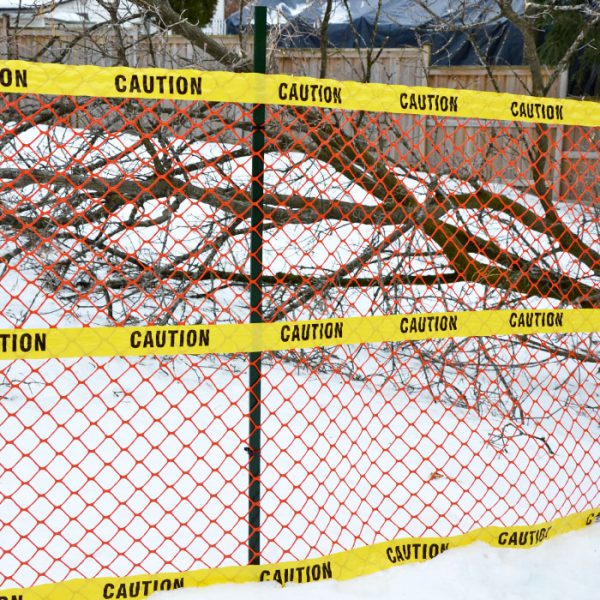 4 ft. x 50 ft. Orange Plastic Construction Safety Fence With Caution Tape - Image 4