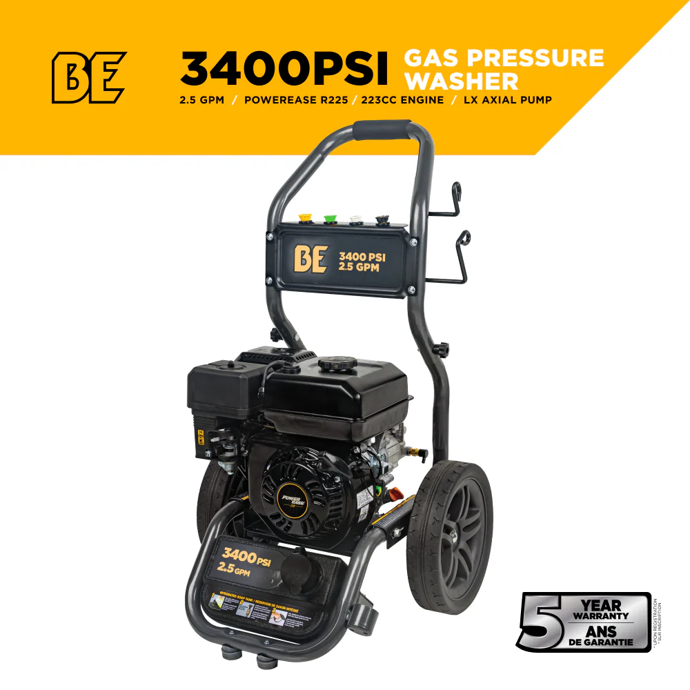 BE BE3475PX 3,400 PSI 2.5 GPM Cold Water Gas Pressure Washer - Image 2