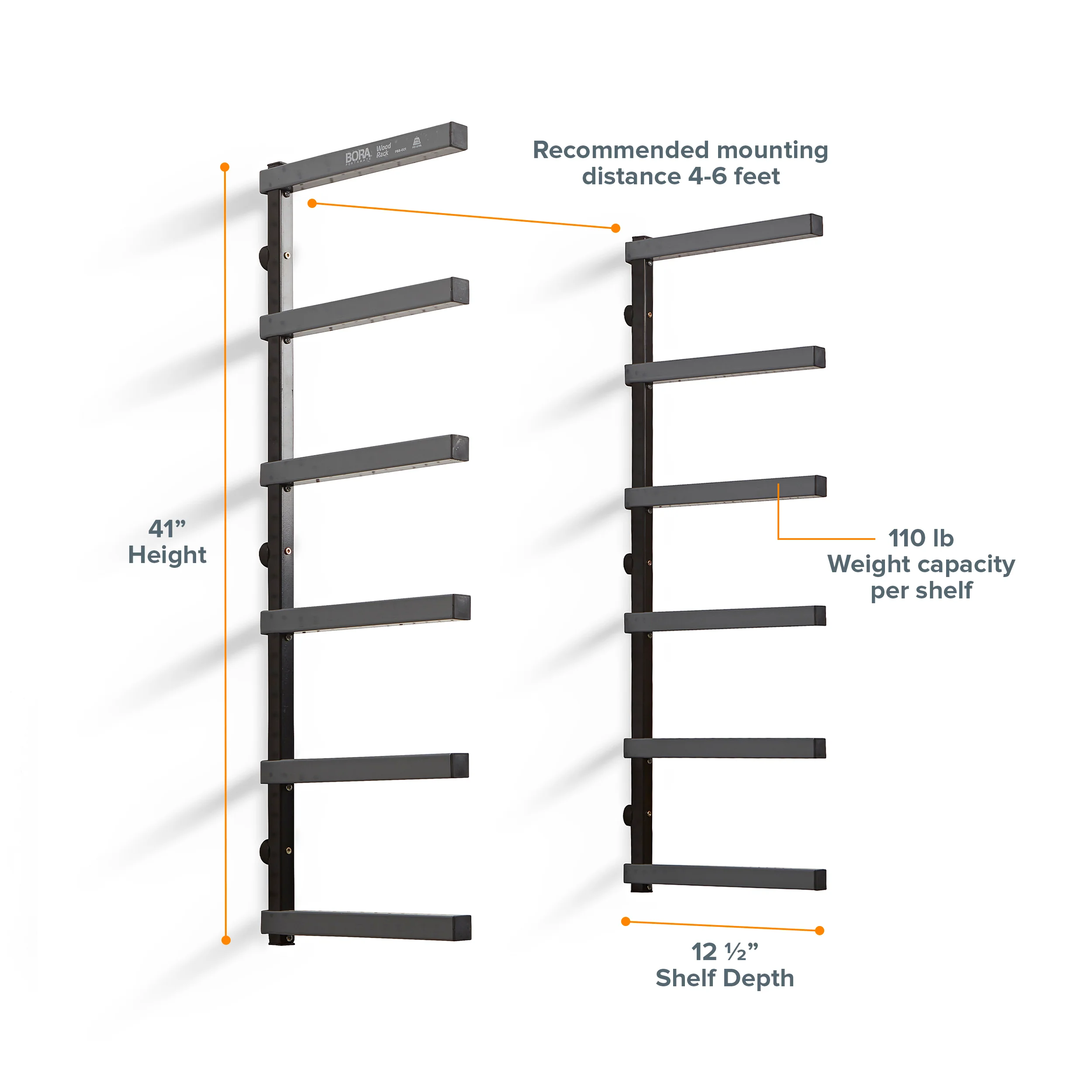 BORA PBR-006B 6-TIER WALL STORAGE RACK - Image 16