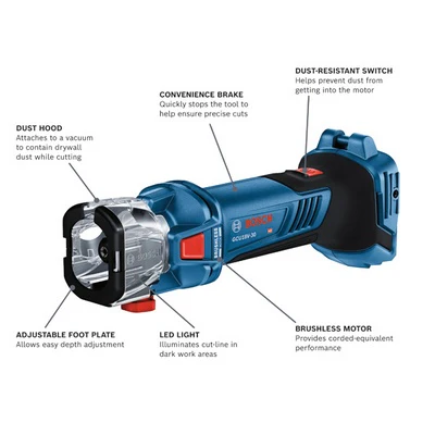 Bosch GCU18V-30N 18V Brushless Cut-out Tool (Bare Tool) - Image 11
