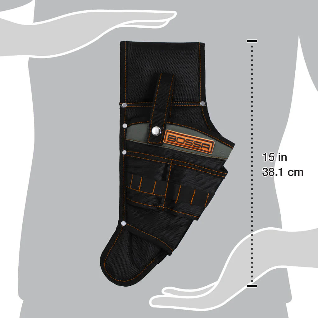 BOSSA Black Ballistic Poly Heavy-Duty Hammer Drill Right Holster with Bit Slots - Image 3