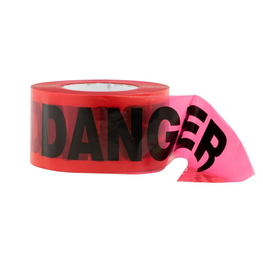 Gekko 3 in x 1000 ft Red Danger Safety Tape - Image 2