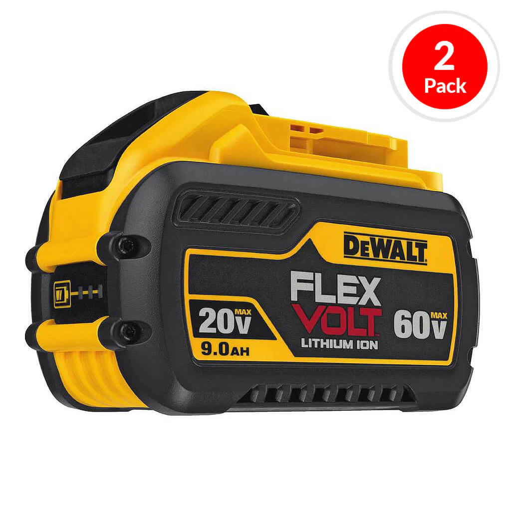 DEWALT DCB609-2 FLEXVOLT 20-Volt/60-Volt 9.0-Ah MAX Lithium-Ion Battery (2-Pack) - Image 2
