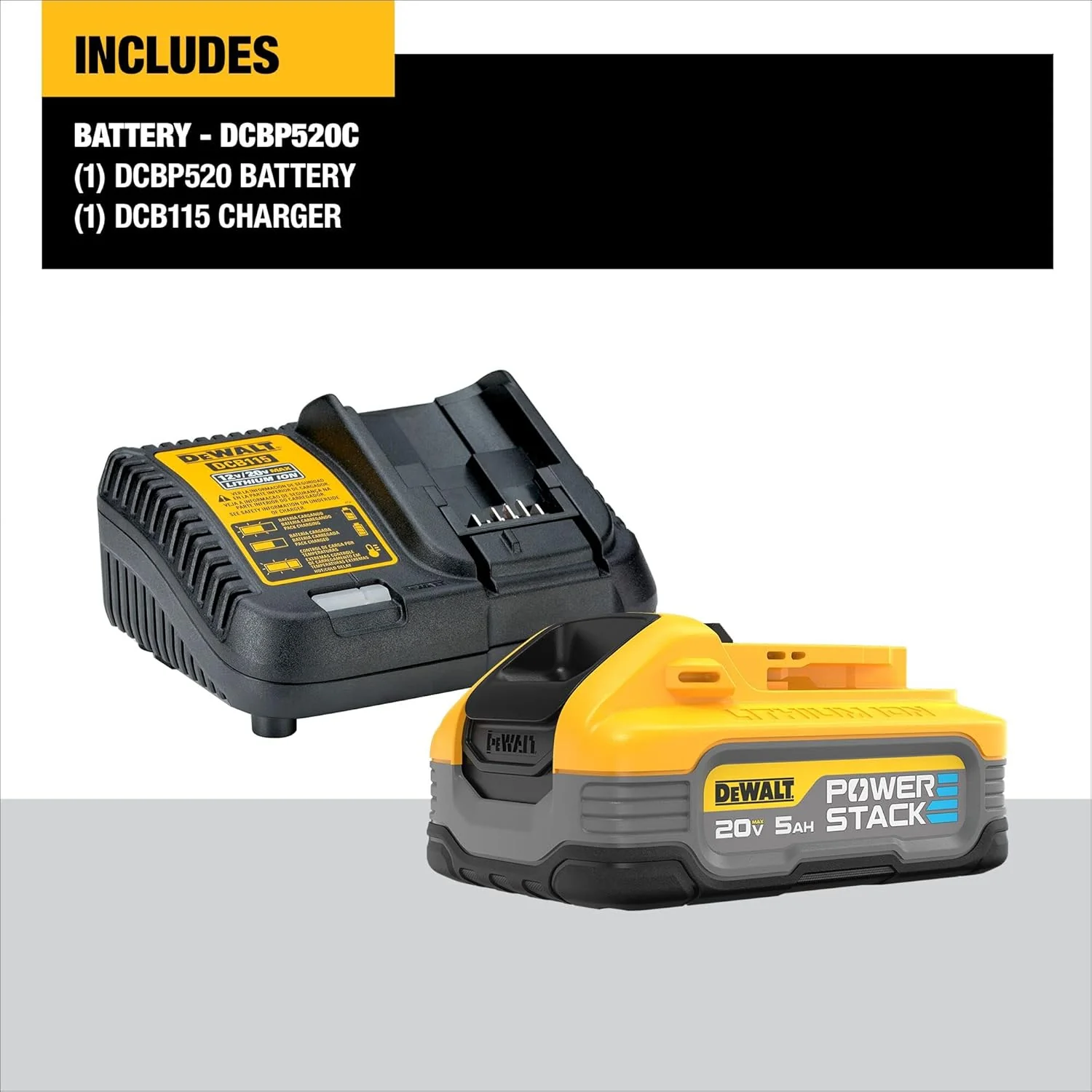DEWALT DCBP520C 20 MAX POWER STACK STARTER KIT 5.0AH - Image 3