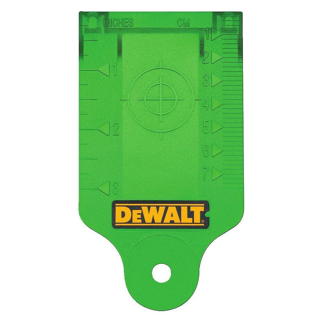 DEWALT DW0730G Green Laser Target Card