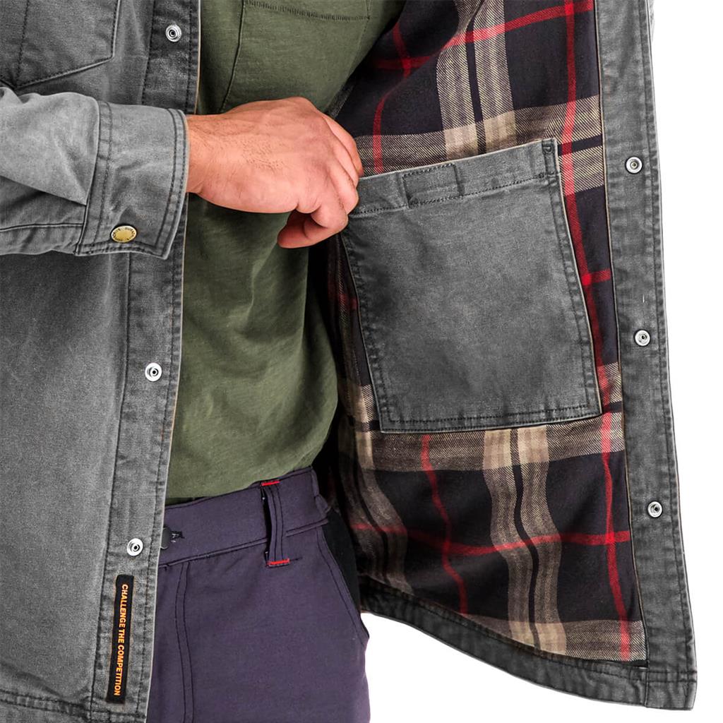 DURADRIVE 28903 SONI VINTAGE LINED COTTON DUCK SHIRT/ JACKET GREY - Image 7