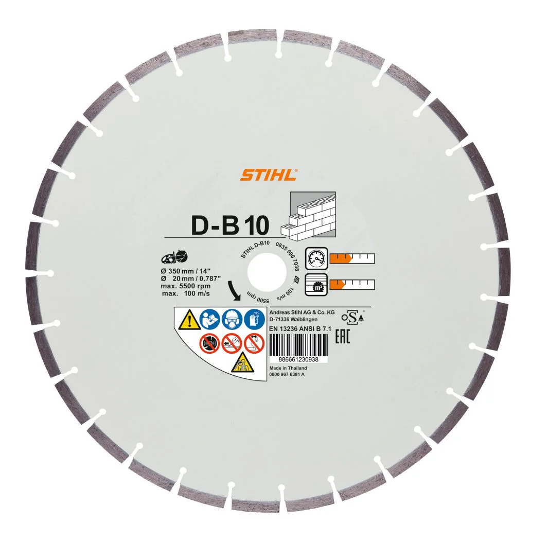 STIHL 08350907040 D-B10 14 Inches X 20MM DIAMOND CONCRETE BLADE