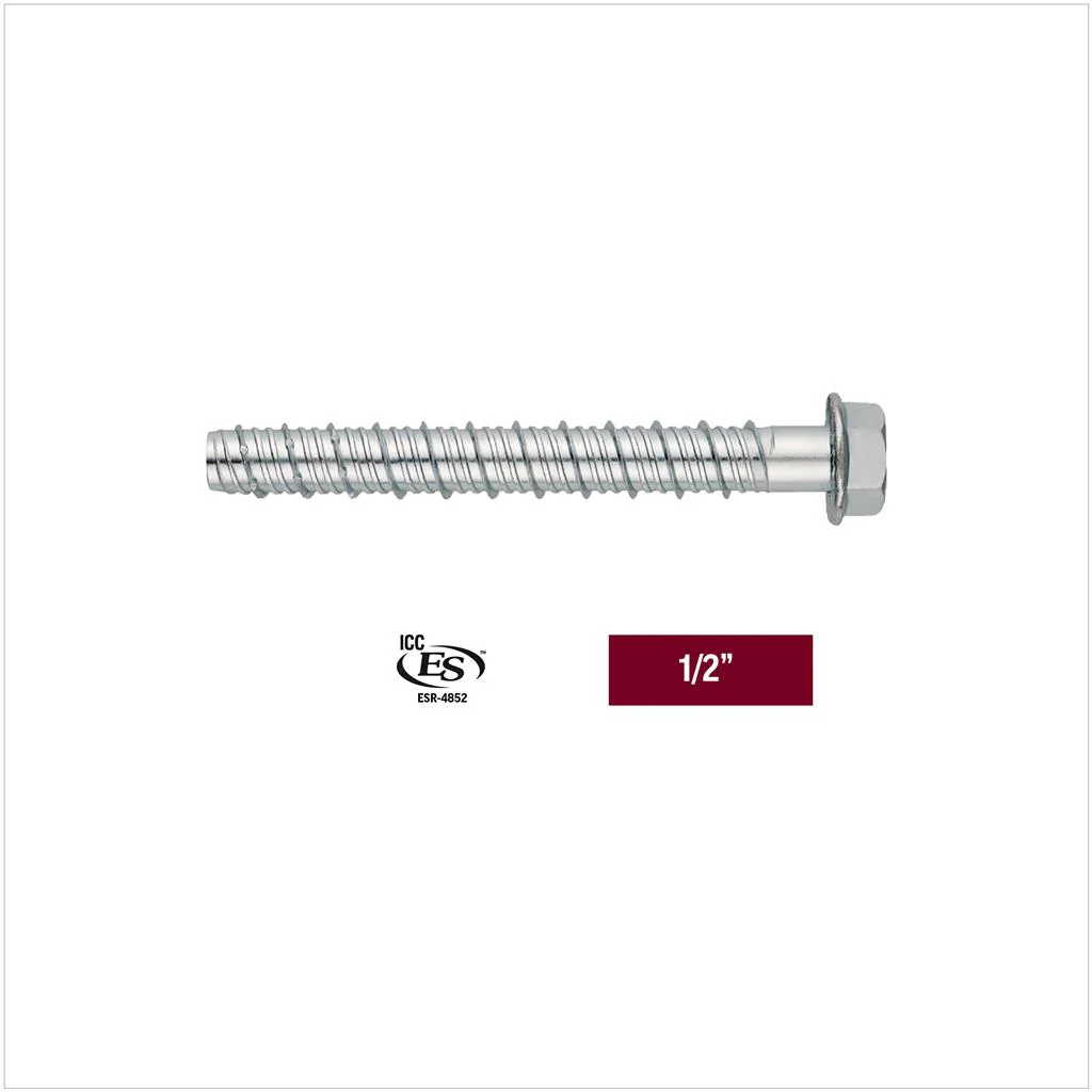 DuraDrive 1/2" x 3" Threaded Concrete Screw Anchor (50-Pack)