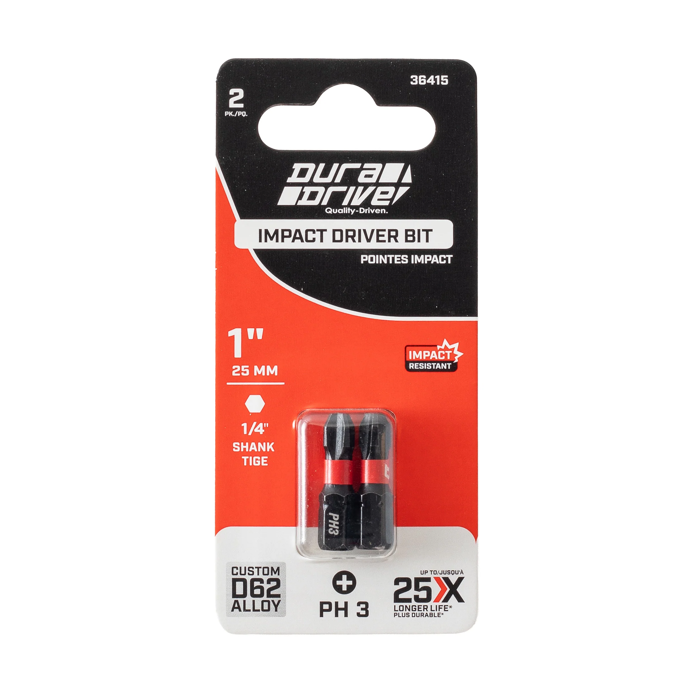 DuraDrive 2.0 PH3 x 1" Impact Driver Bit (2-Pack) - Image 2