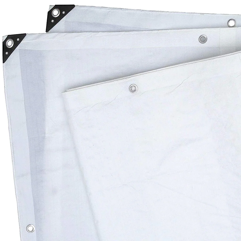 DuraDrive 20 ft. x 30 ft. 115-GSM Clear Heavy-Duty Reinforced Double-Stitching Tarp - Image 2