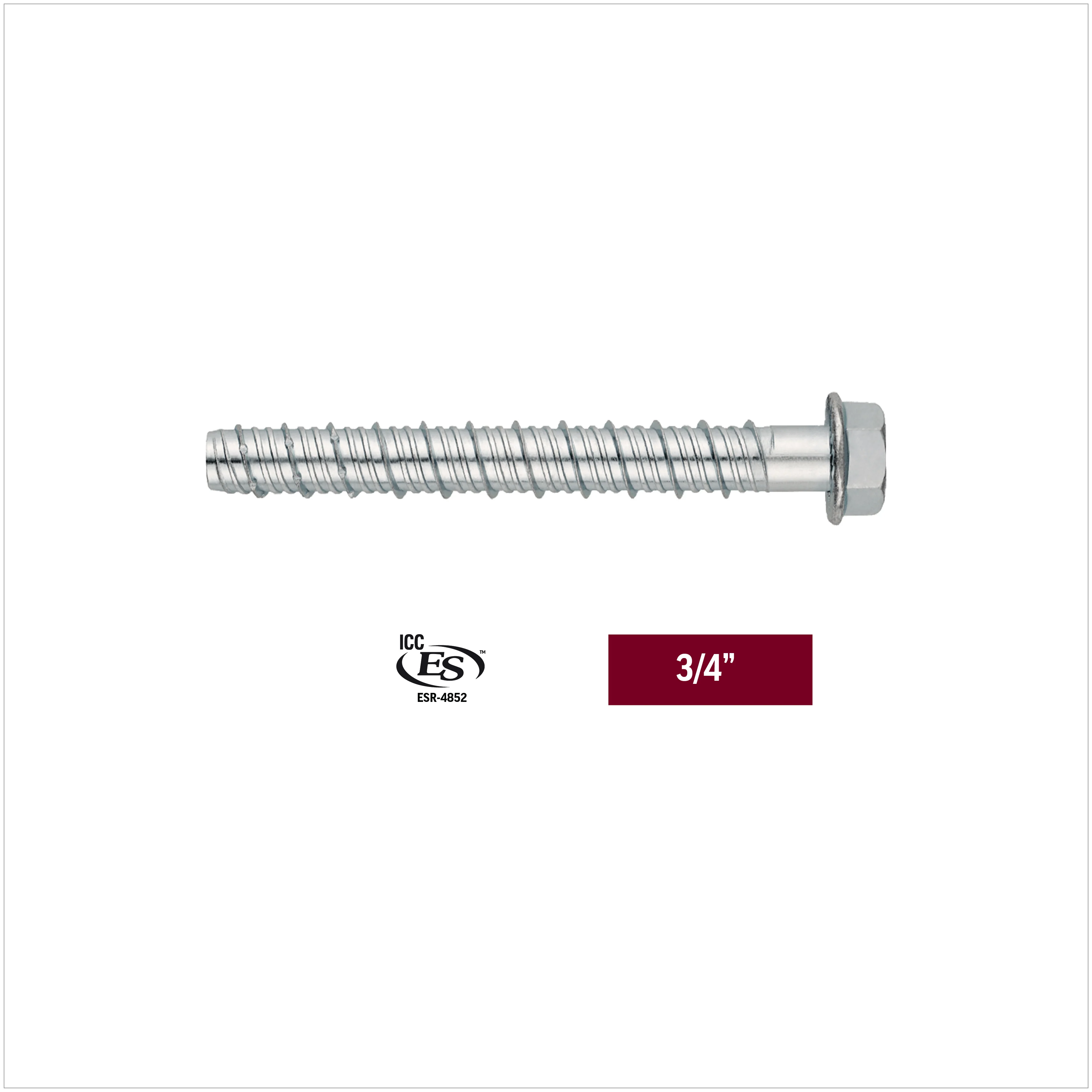 DuraDrive 3/4" x 5" Threaded Concrete Screw Anchor (15-Pack)