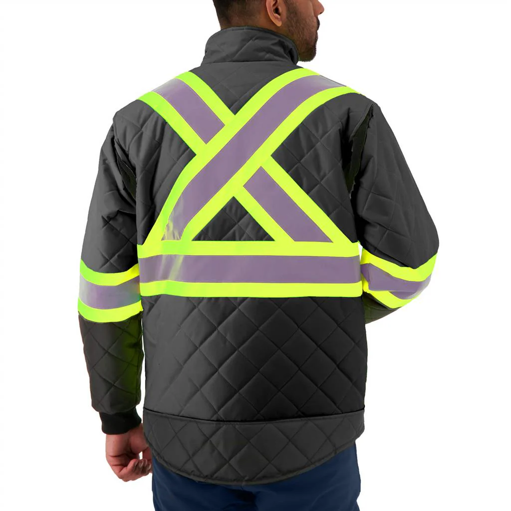 DURADRIVE 31032 HI-VIS LINED FREEZER JACKET - BLACK - Image 3
