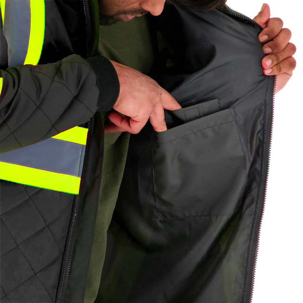 DURADRIVE 31032 HI-VIS LINED FREEZER JACKET - BLACK - Image 6