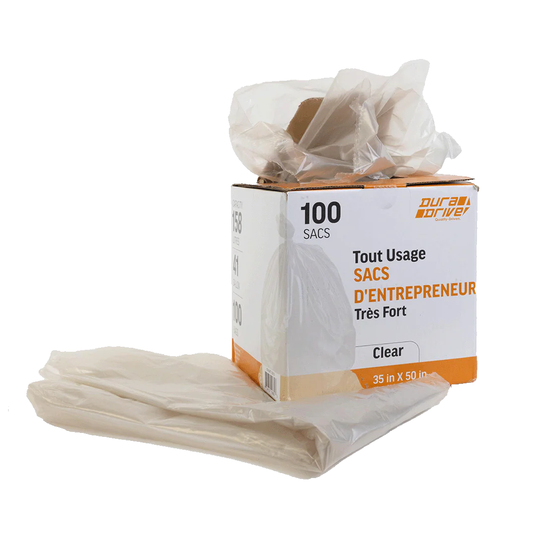 DuraDrive 158 L Extra Strong Clear Garbage Bag (100 Pack) - Image 3