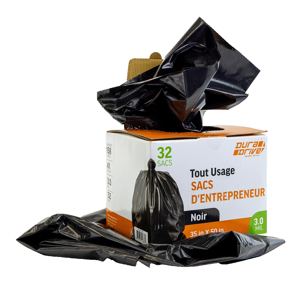 DuraDrive 158 L 3.0 mil Black Garbage Bag (32 Pack) - Image 3