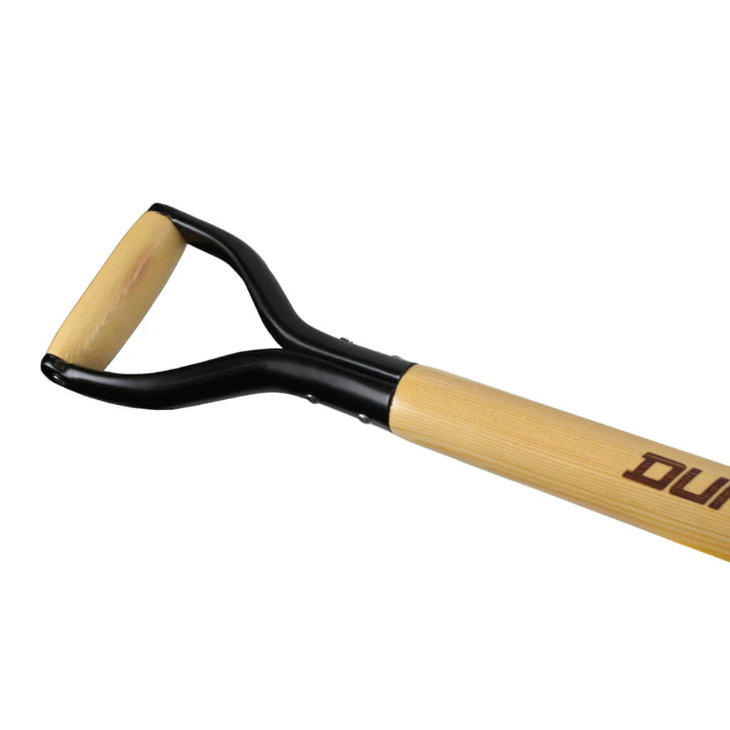 DuraDrive 43" Pine Wood D-Handle Aluminum Scoop Shovel - Image 3