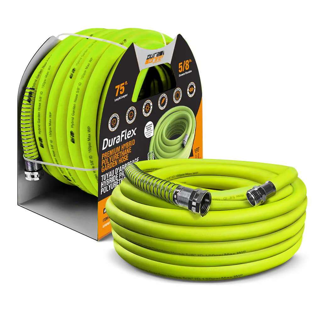 DuraDrive 5/8 in. x 75 ft. Lime Hybrid Polyurethane Garden Hose
