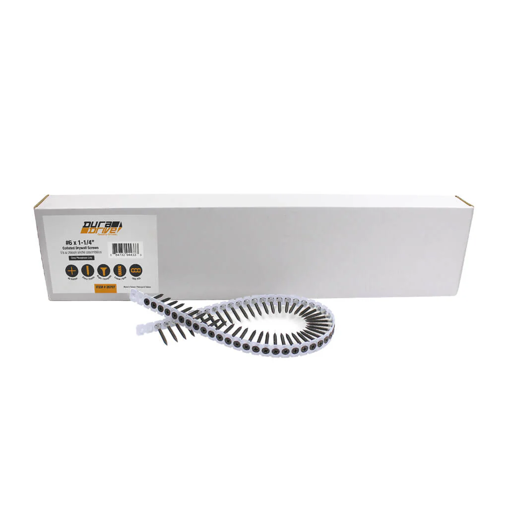 DuraDrive #6 x 1-1/4 in. Coarse Thread Collated Drywall Screws (1,000 Per Box)