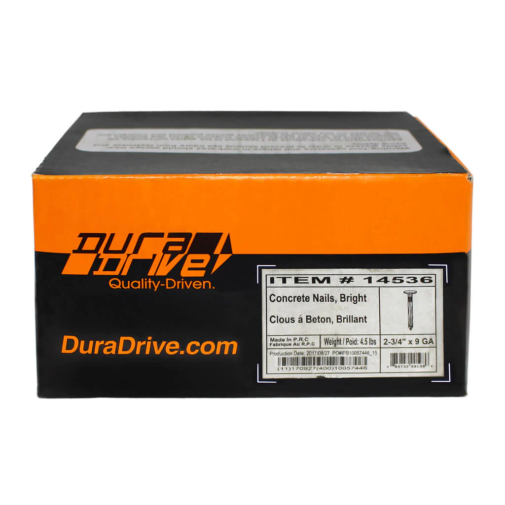 DuraDrive 1 in. 9-Gauge Bright Finish Fluted Spiral Shank Concrete Nails (4.5 lb. per Box) - Image 19