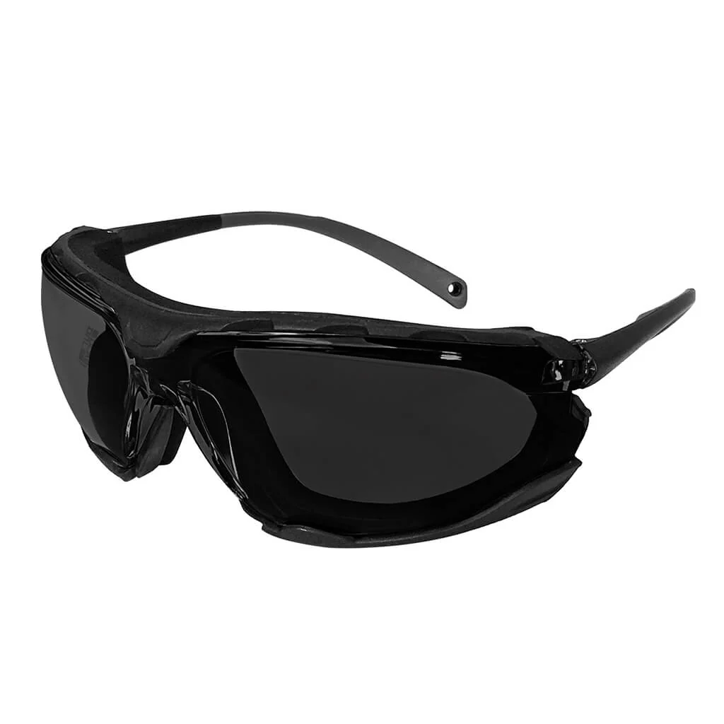DuraDrive A07-28S Smoke Lens Anti-Scratch Anti-Fog Safety Glasses with Removable Foam Gasket - Image 2