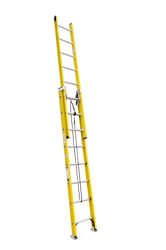 DuraDrive 20' Fiberglass Extension Ladder, 300 Lbs. Grade 1A - Image 2
