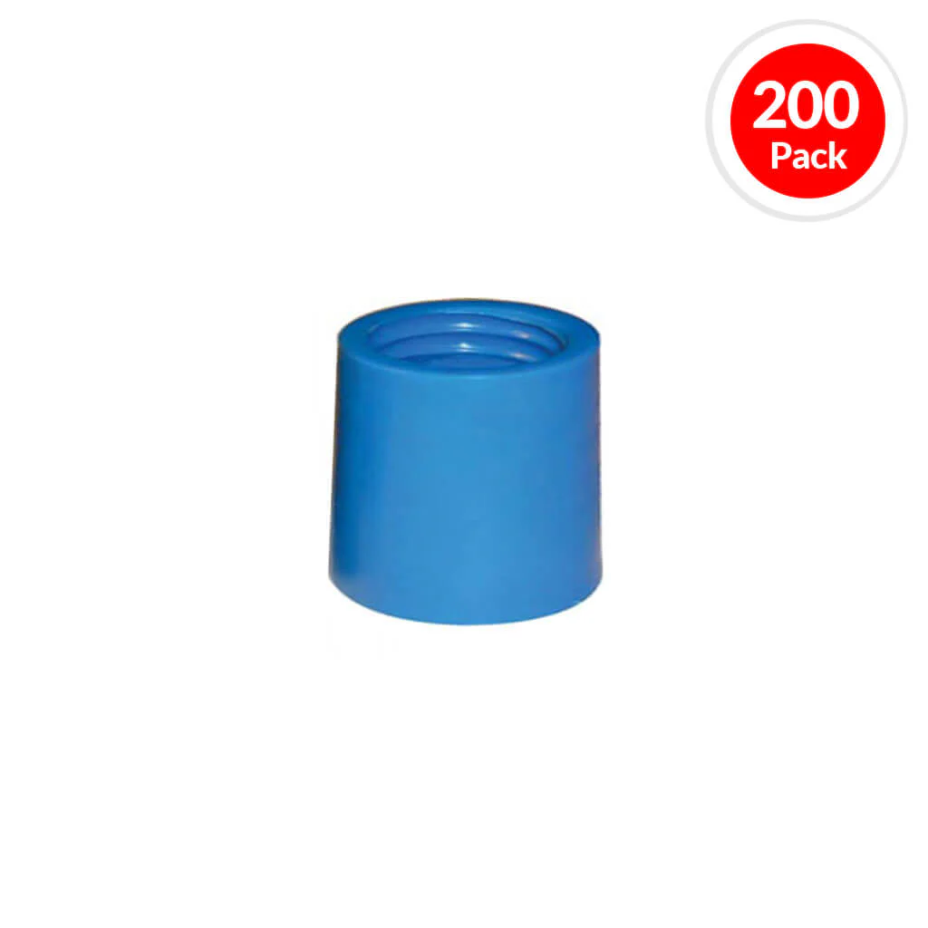 DuraDrive FormaCONE 1 in. x 1 in. Blue Threaded Plastic Coil Set Back Cone (200-Pack)