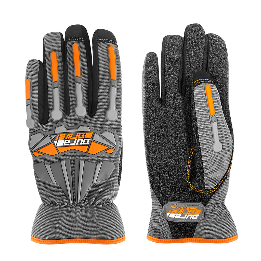 DuraDrive Grey SABLE Impact-Resistant Abrasion Resistant Technical Work Gloves - Image 2