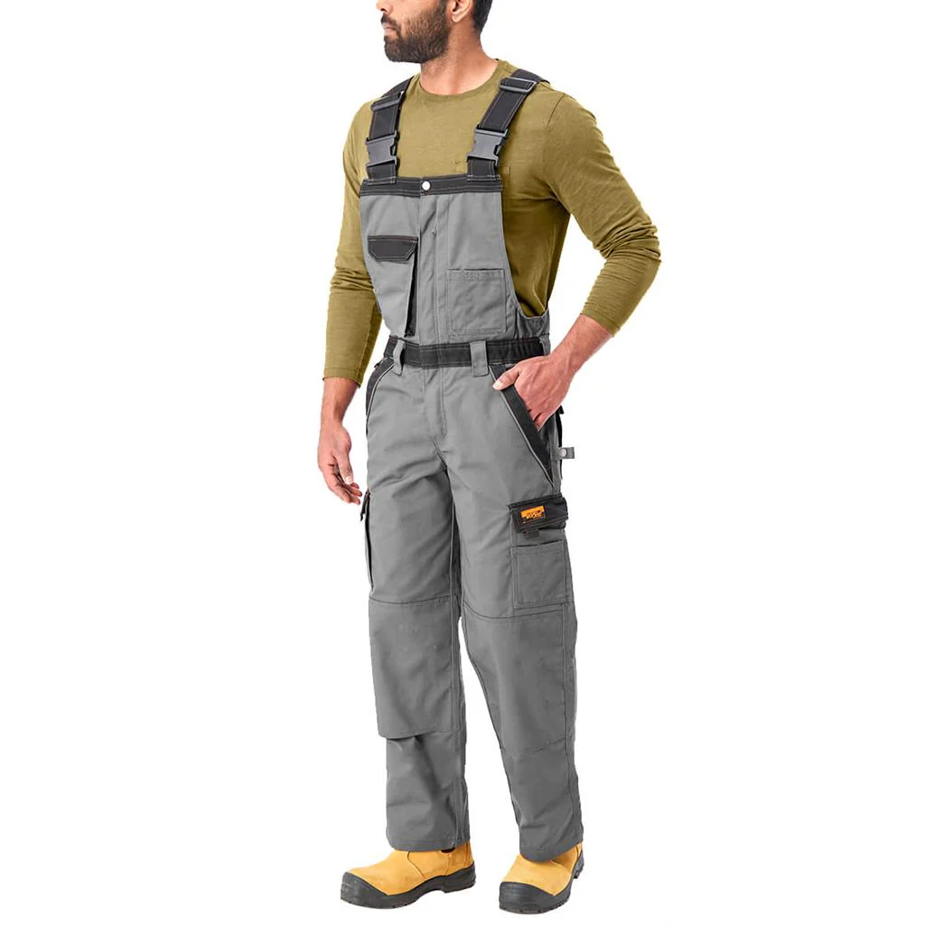 DuraDrive Men's 65% Polyester/35% Cotton Twill Two-Tone Tradesman Safety Overall - Image 2