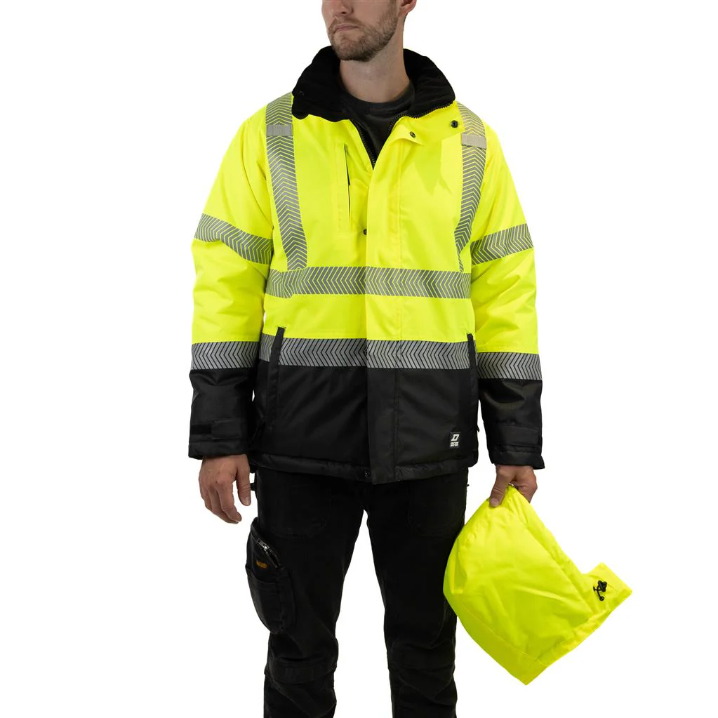 DuraDrive Hi-Vis Ripstop Insulated Winter Jacket - Water Resistant - Image 13