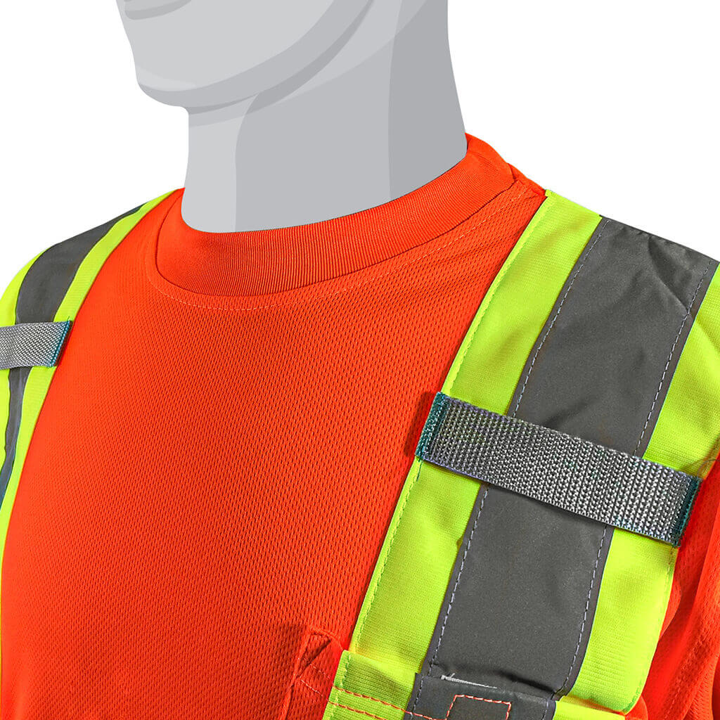 DuraDrive Men's Orange Hi-Vis Long Sleeve Cooling Safety T-Shirt - Image 4