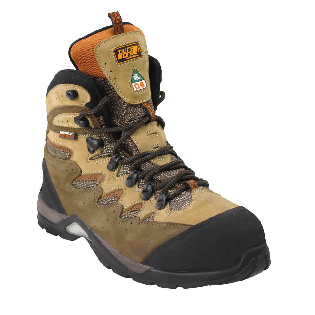 DuraDrive Men's CSA HUNTINGTON 6 in. Brown Steel Toe Nubuck Waterproof Work Boots - Image 2