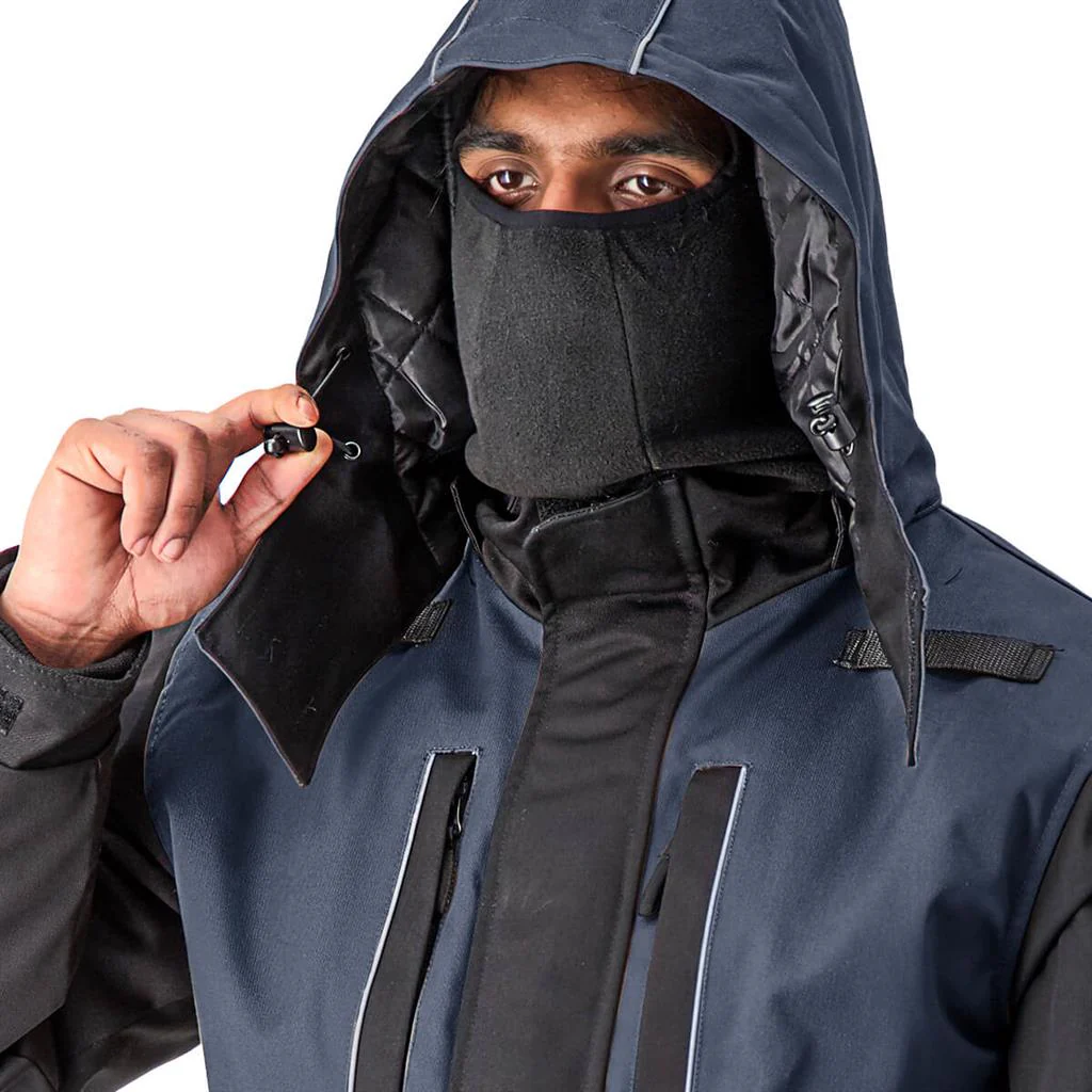 DuraDrive Tradesman Two Tone Hooded Jacket Navy-Black - Image 2