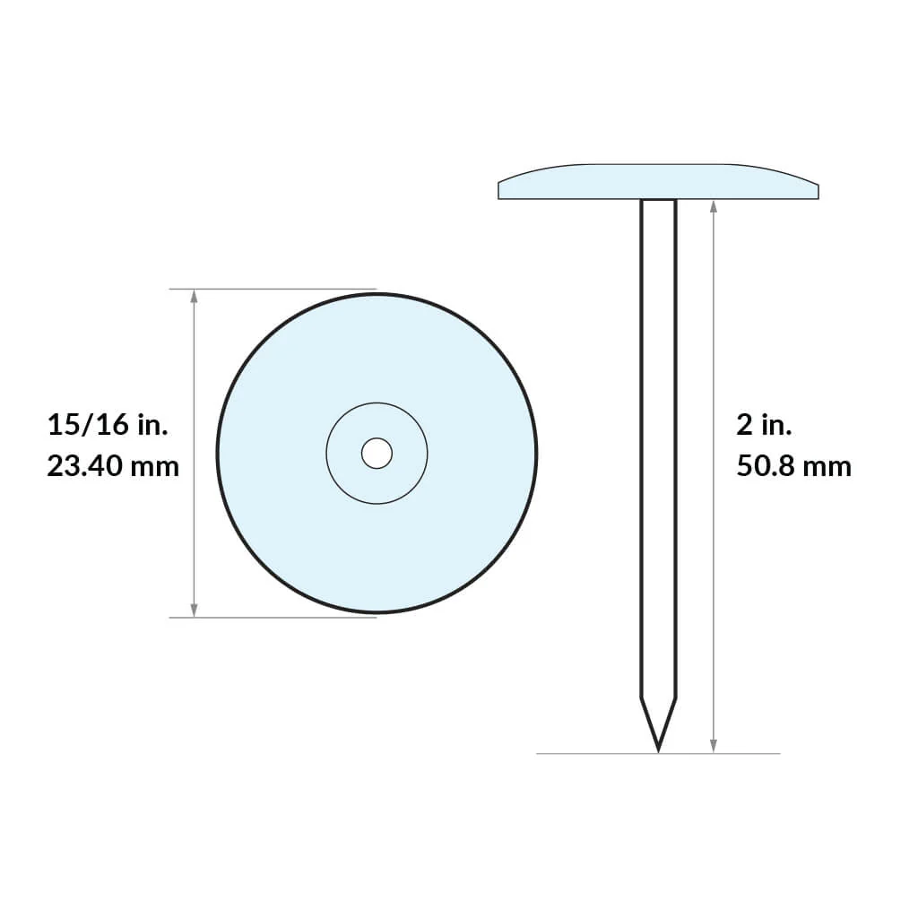 DuraDrive 2 in. Plastic Cap Spiral Shank Insulation Nails (2,000-Box) - Image 2