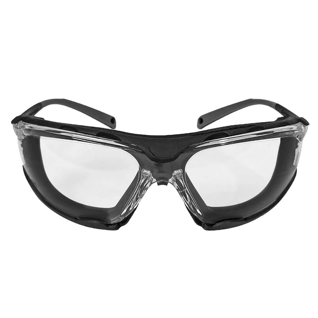 DuraDrive A07-28C Clear Lens Anti-Scratch Anti-Fog Safety Glasses with Removable Foam Gasket - Image 2