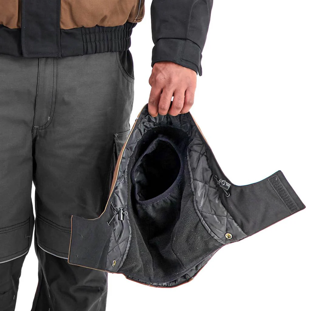 DuraDrive Tradesman Two Tone Hooded Jacket Timber-Black - Image 5