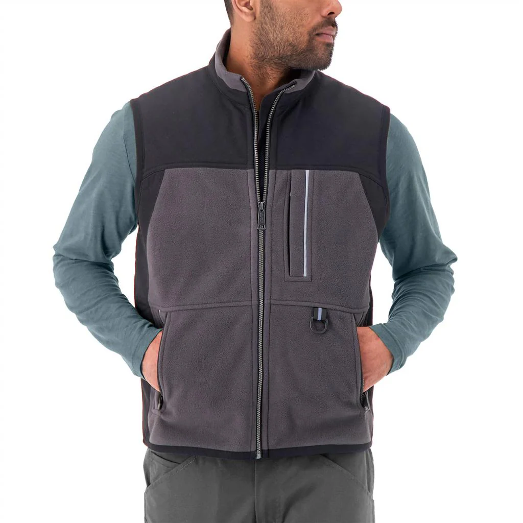 DuraDrive Yolo Charcoal/Black Fleece Work Vest