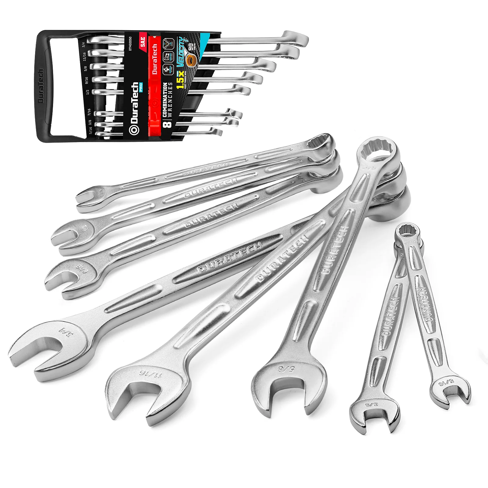 Duratech DT402050 Combination Wrench Imperial Crv Set 8Pc