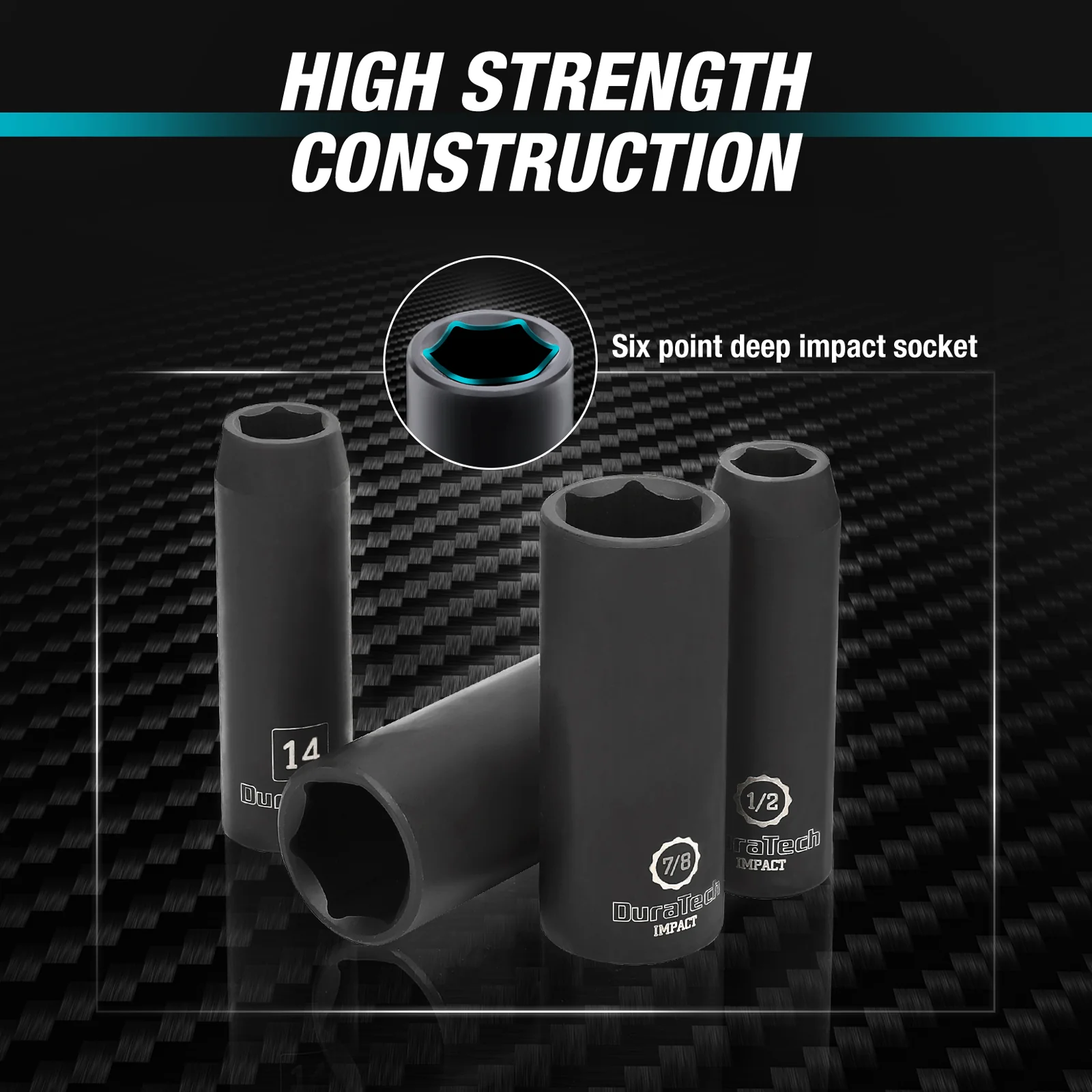 Duratech DTIMSS024 1/2in Deep Drive Impact Socket Set 24-PC - Image 3
