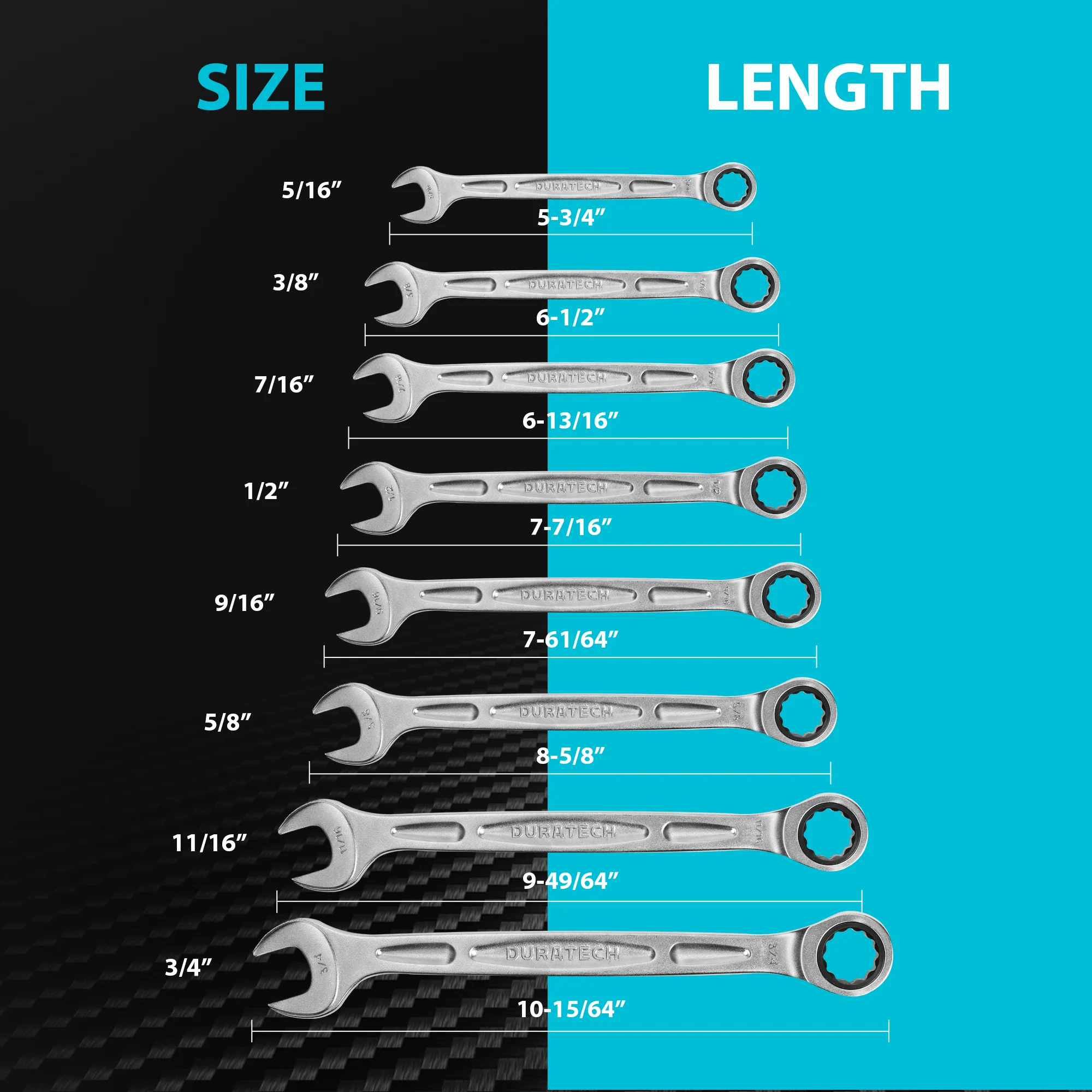 DURATECH DT402052 RATCHET 90-TOOTH COMBINATION WRENCH IMPER - Image 3
