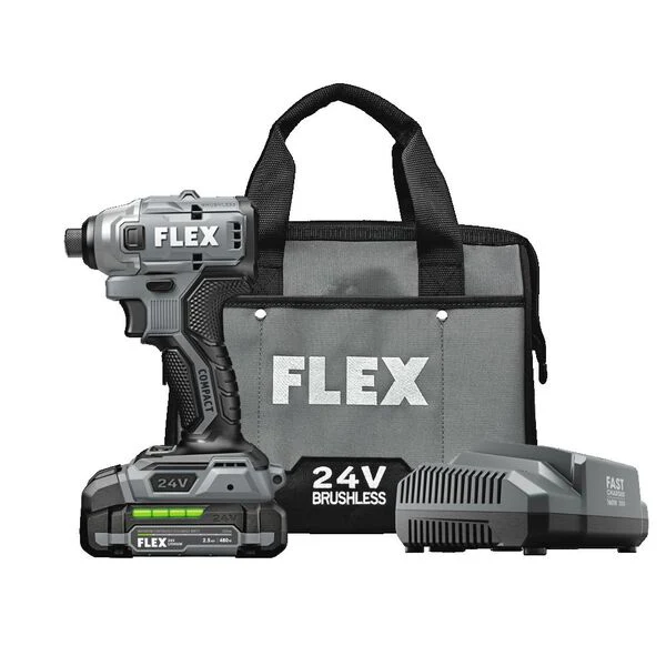 Flex FX1331-1A 1/4 in Hex 1700 in/lb Brushless Compact Impact Driver Kit - Image 2