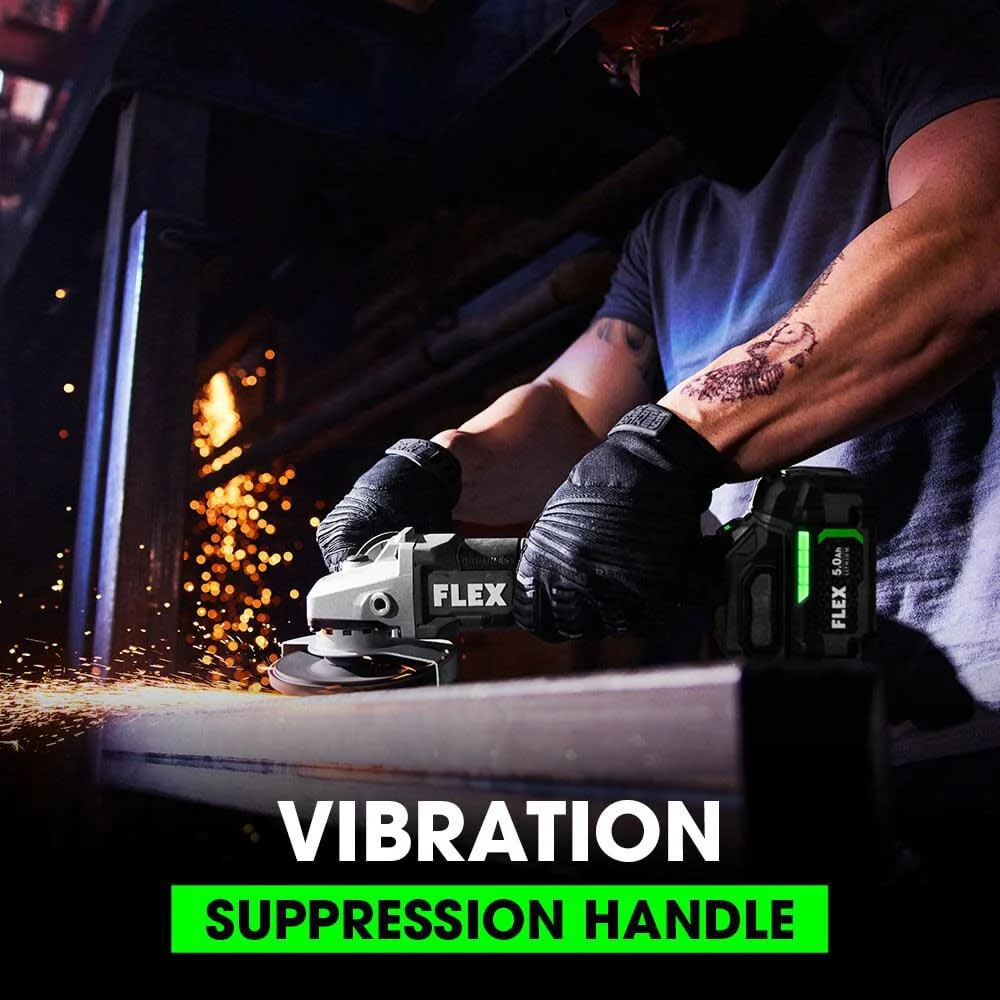 Flex FX3171A-1C 4-1/2 - 5 in x 5/8 in 24 V Brushless Variable Speed Cordless Angle Grinder with Paddle Switch - Image 7