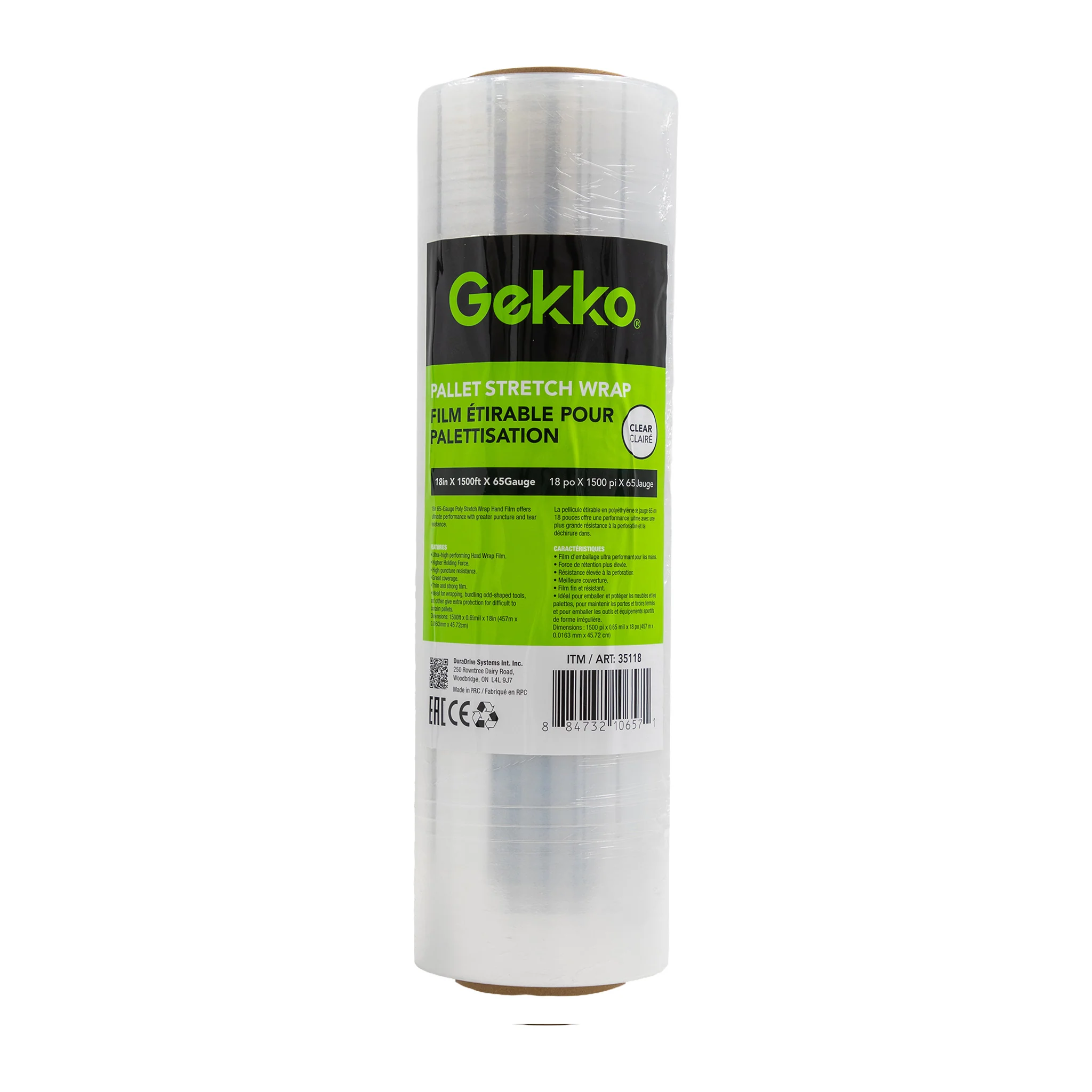 Gekko 18 in. x 1500 ft. Pallet Stretch Wrap Hand Film - Clear - Image 4