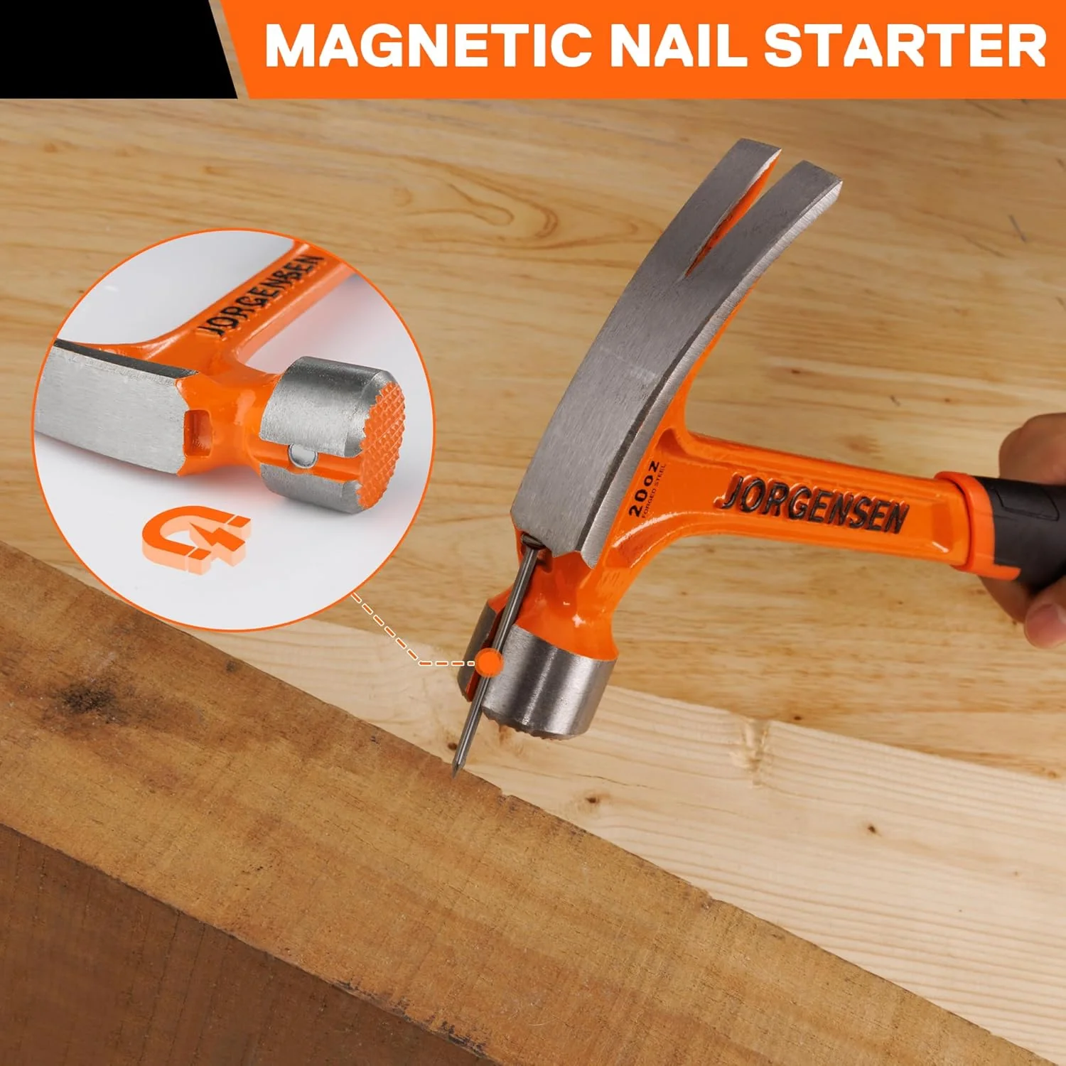 Jorgensen 60102 20 oz Carbon Steel Framing Hammer - Image 9