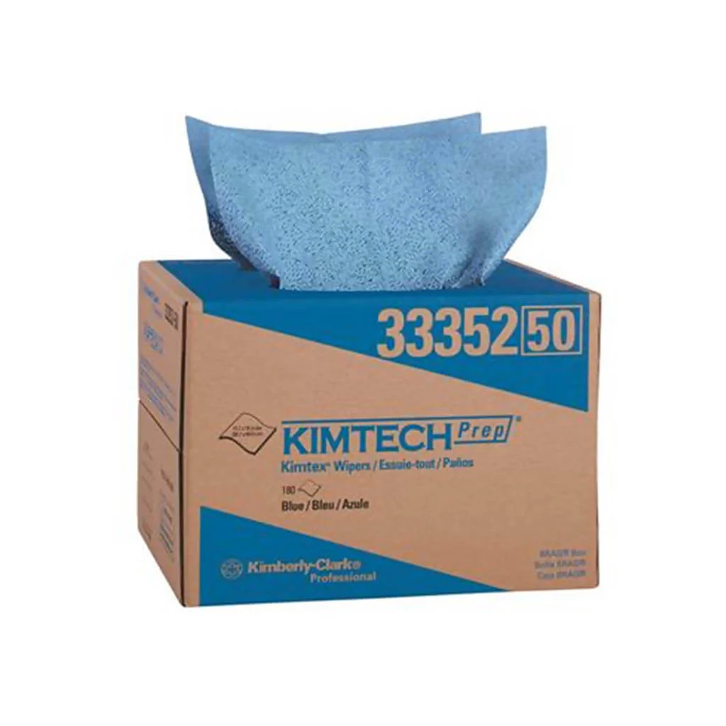 Kimtech Prep Kimtex Disposable Brag Box Blue Wiper (180-Sheet) - Image 2
