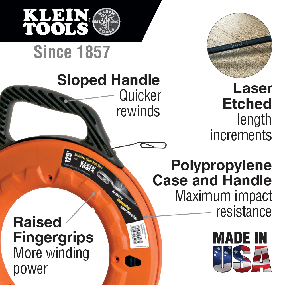 Klein 56002 Steel Fish Tape 65 ft. - Image 4