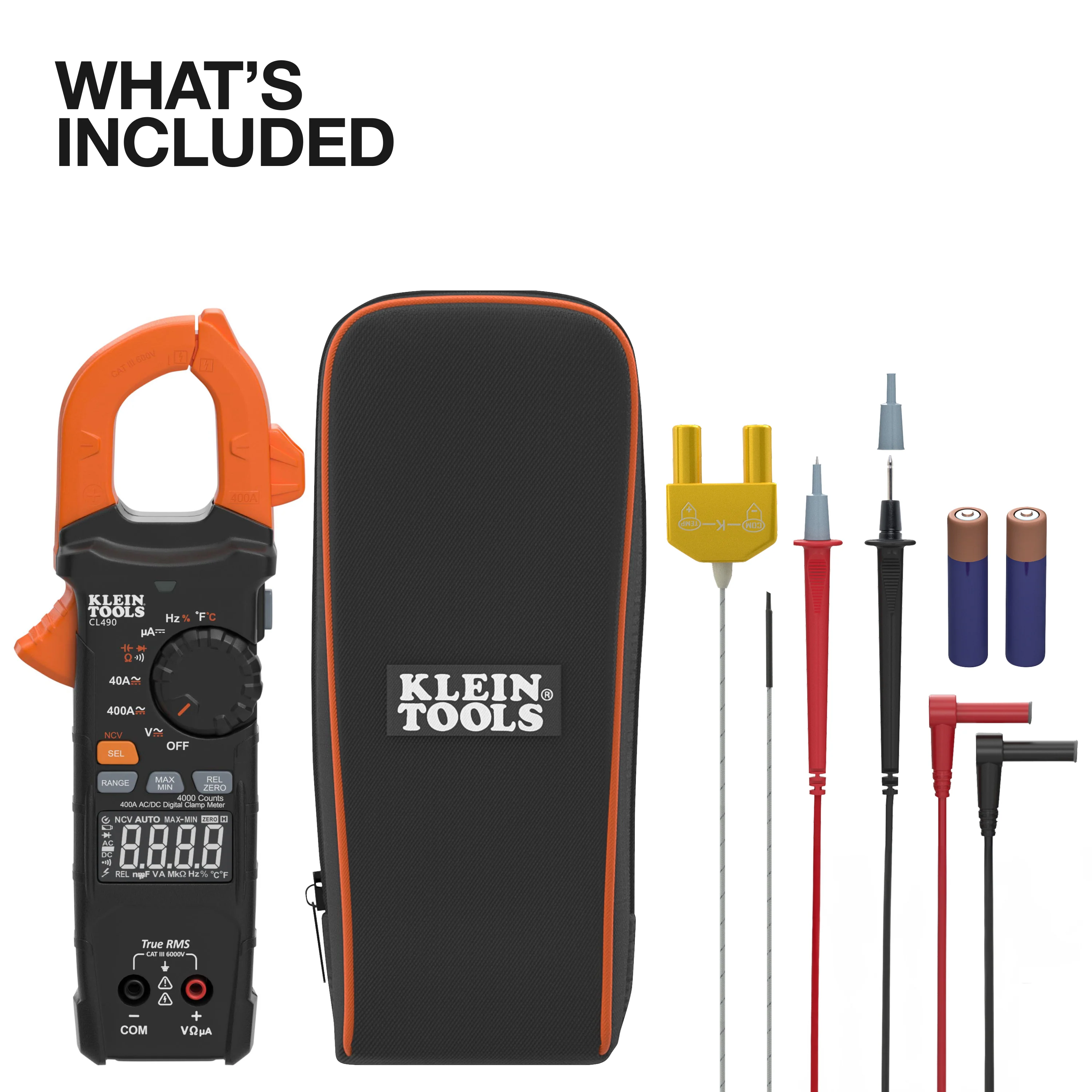 Klein CL490 400A AC/DC Dual Display Auto Ranging Digital Clamp Meter - Image 2