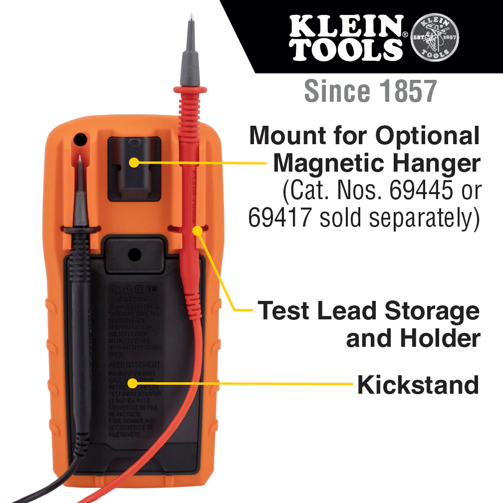 Klein MM720 Digital Multimeter TRMS Auto-Ranging 1000V Temp Low Impedance - Image 10