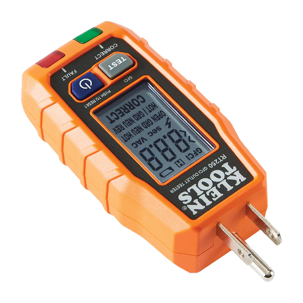 Klein RT250 GFCI Receptacle Tester With LCD - Image 4