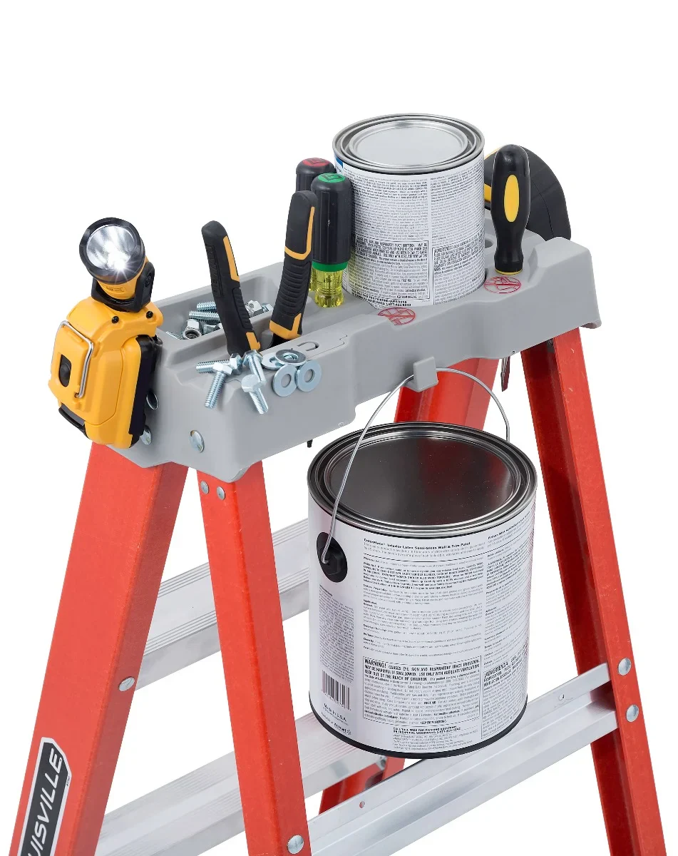 LOUISVILLE FS1512 12 ft. Fiberglass Step Ladder with 300 lb. Load Capacity Type IA Duty Rating - Image 3